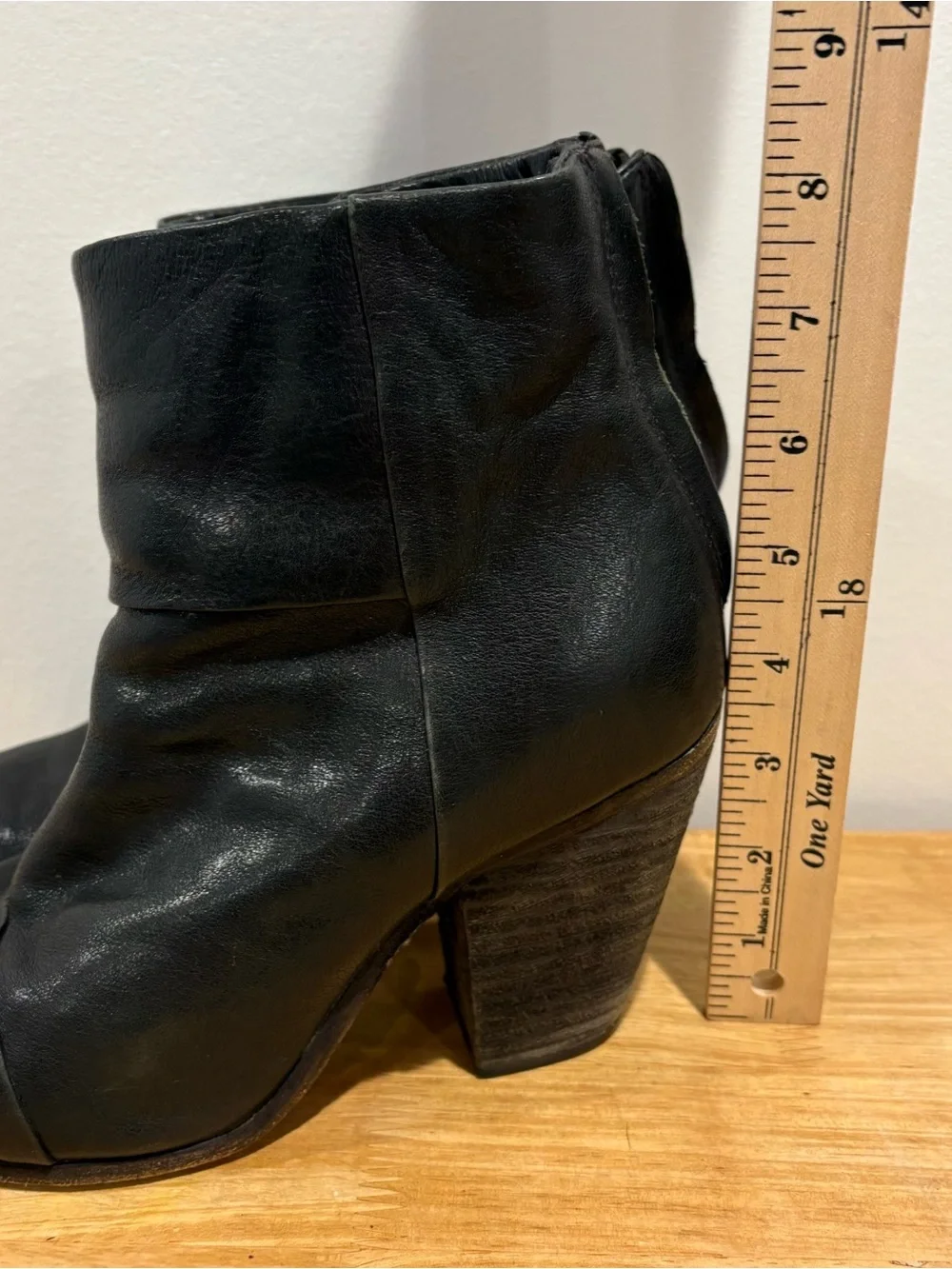 Rag & Bone Newbury Black Leather Ankle Boots with dust bags